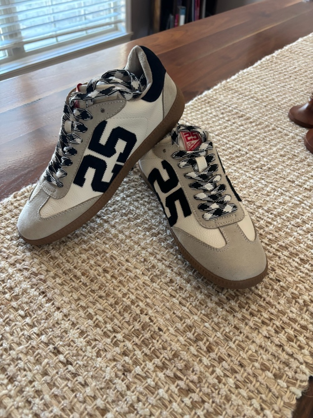 ShuShop White, Black & Brown Women's Sneakers